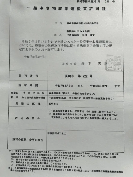 古物商許可証