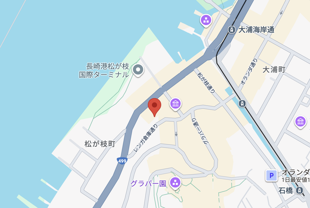 長崎市松が枝町5-35丸田屋ビル2Fの地図